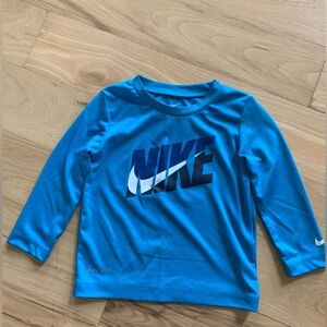 Nike Kids Dri-FIT Blue Long Sleeve Tee